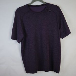 Mens Lululemon Purple Short Sleeve Athletic Shirt Large